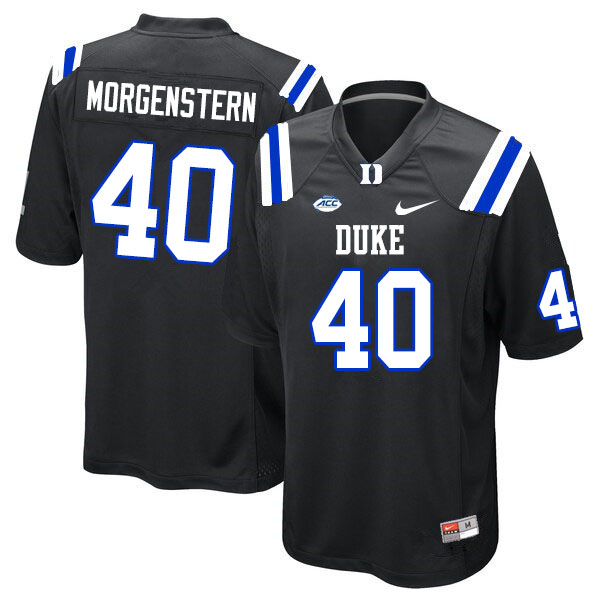 Men #40 Jacob Morgenstern Duke Blue Devils College Football Jerseys Sale-Black - Click Image to Close
